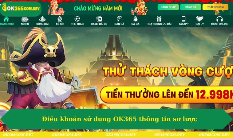 Điều Khoản Sử Dụng OK365 187 Điều khoản sử dụng OK365 thông tin sơ lược