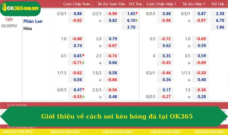 Cách Bắt Kèo Bóng Đá Không Thua Dành Cho Bet Thủ OK365 410 Giới thiệu về cách soi kèo bóng đá tại OK365