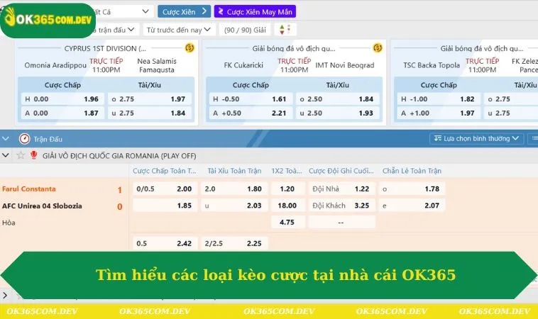 Cách Bắt Kèo Bóng Đá Không Thua Dành Cho Bet Thủ OK365 410 Tìm hiểu các loại kèo cược tại nhà cái OK365